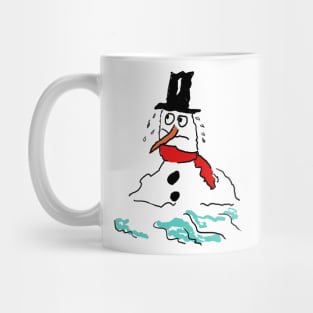 Climate Change Melty Snowman Mug